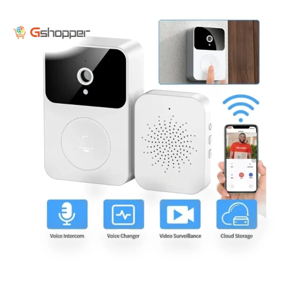 Wireless Video Doorbell With Camera — Smart Home Security