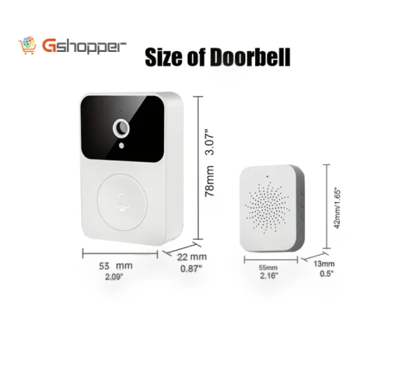 Wireless Video Doorbell With Camera — Smart Home Security