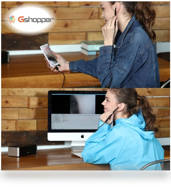 3 in 1 USB Ear Scope Inspection HD Camera Visual Ear Spoon — Otoscopes, i96