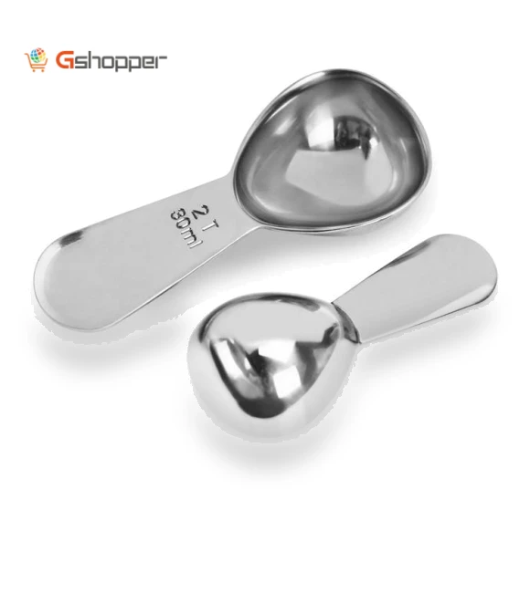 304 Thickened Stainless Steel Coffee Spoon Scales Scaling Spoon — Coffee Scoops, YG