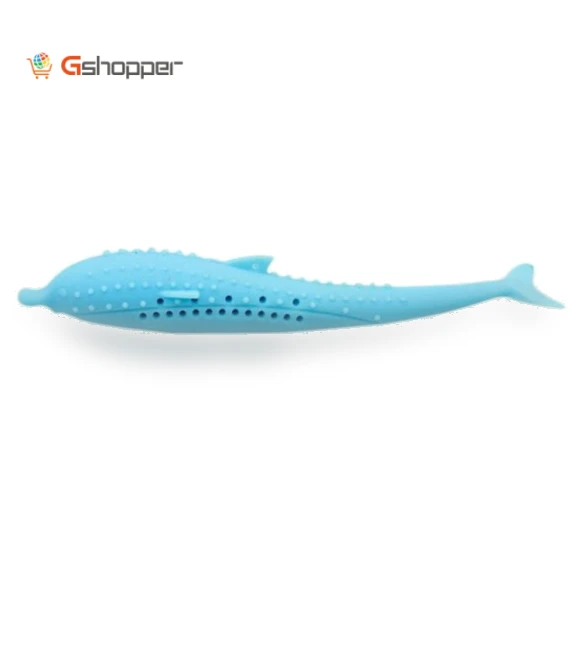 Catnip Cat Teeth Cleaning Silicone Dolphin Toy — Dental Care