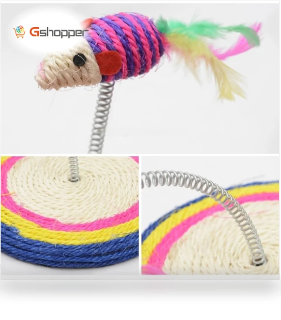 Color Sisal Spring Round Seat Cat Claw Plate — Scratching Pads