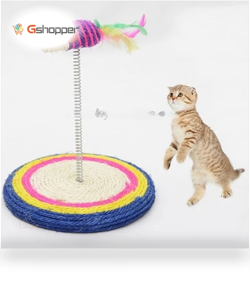 Color Sisal Spring Round Seat Cat Claw Plate — Scratching Pads