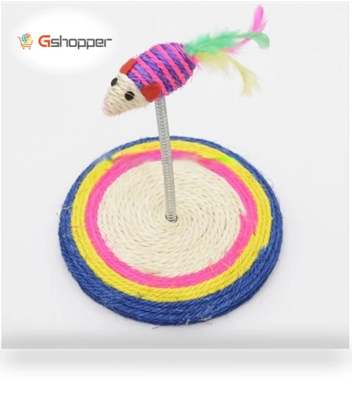 Color Sisal Spring Round Seat Cat Claw Plate — Scratching Pads