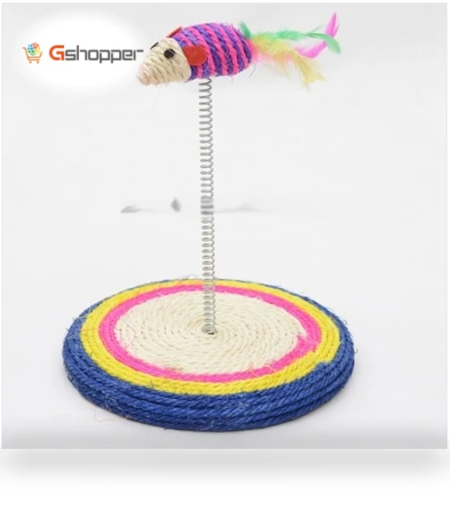 Color Sisal Spring Round Seat Cat Claw Plate — Scratching Pads