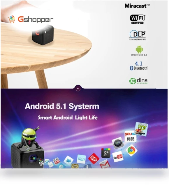Cube Mini LED Projector — Home Theater Projectors, DL