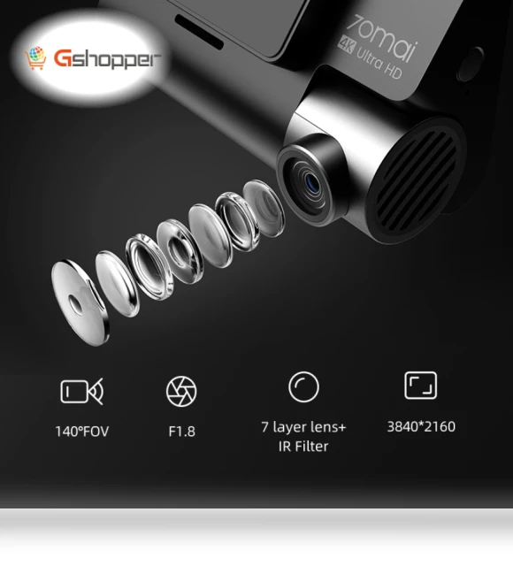 Dash Cam Dual Camera Car Recorder — Rearview Cameras for Cars, Xiaomi
