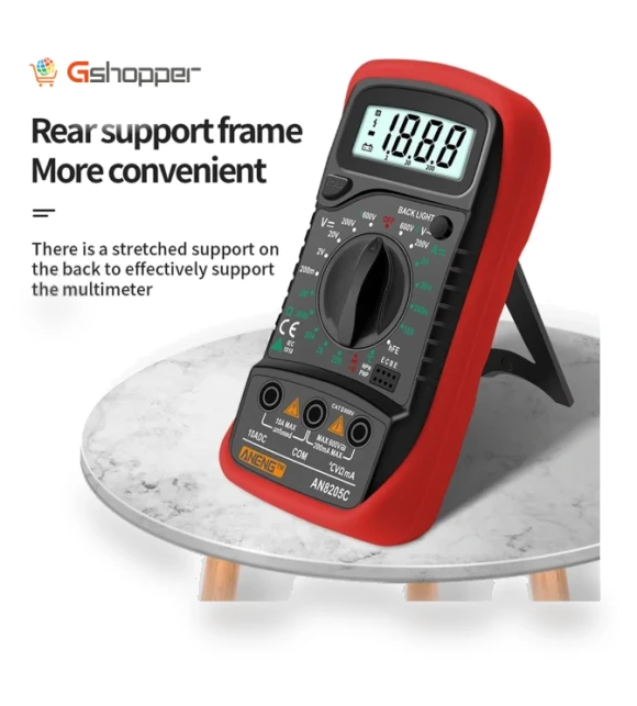 Digital Multimeter AC/DC Ammeter Volt Ohm Tester Meter — Electrical Testers, ANENG
