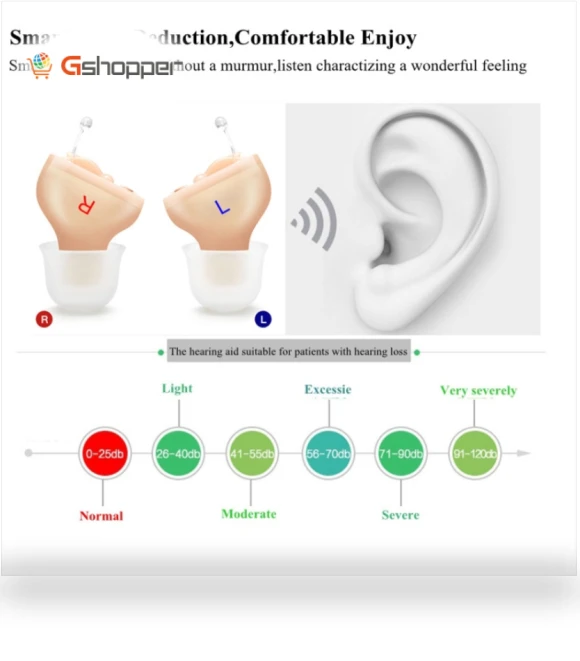Digital Noise Reduction In-Ear Hearing Aid Sound Amplifier — Hearing Support
