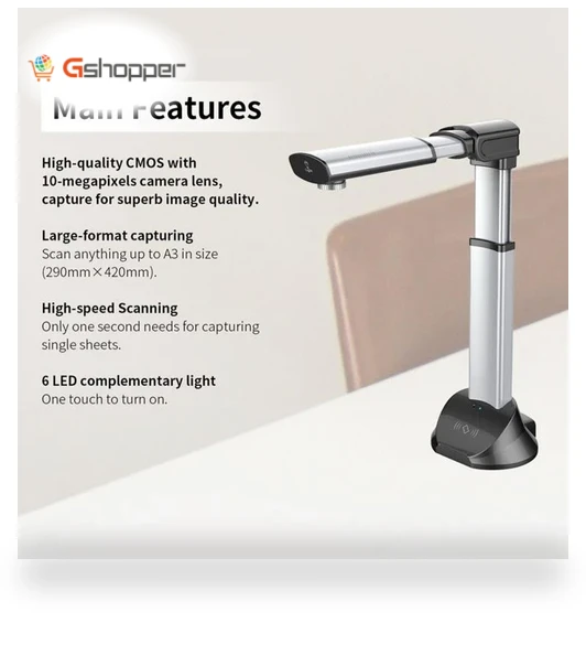 Document Scanner with 10-megapixel Camera Lens — Documents, GUCEE