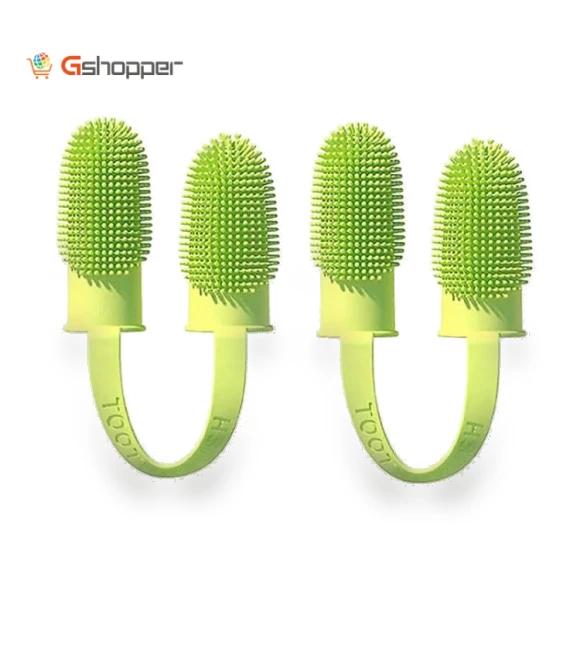 Double Finger Toothbrushes for Pet Teeth Cleaning — Toothbrushes