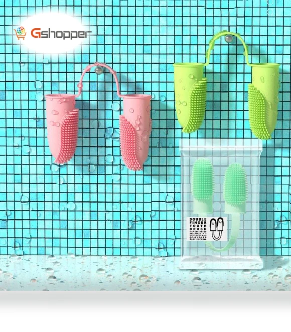 Double Finger Toothbrushes for Pet Teeth Cleaning — Toothbrushes