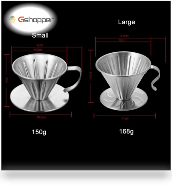 Double-layer Stainless Steel Pour-over Coffee Filter — Permanent