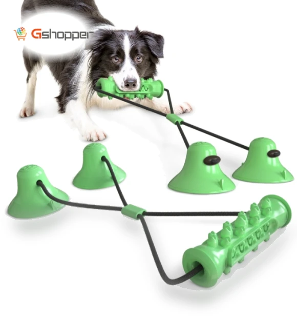 Double Suction Cup Drawstring Teeth Grinding and Bite-Resistant Tooth Cleaning Stick — Chew Toys