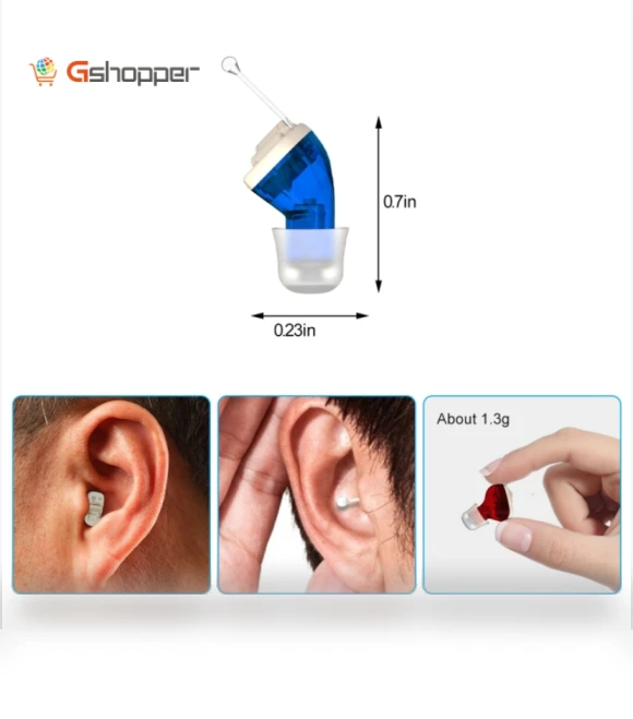 Hidden Form In-Ear Hearing Aid Sound Amplifier — Hearing Support