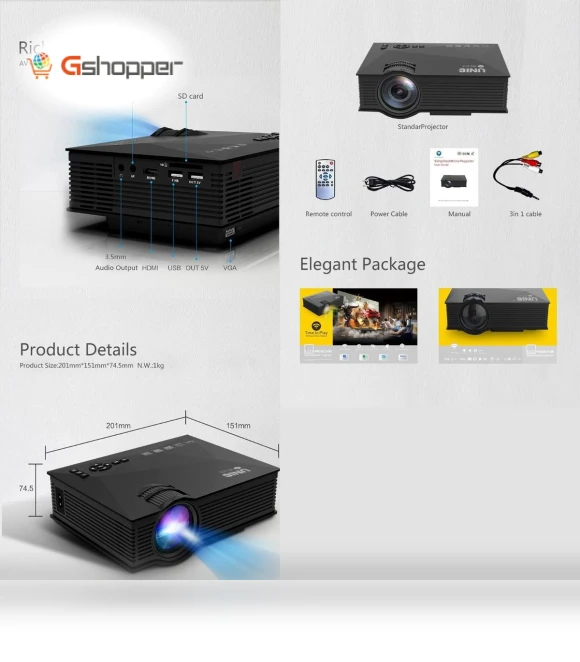 Home Theater Multimedia HD LED Projector — Home Theater Projectors