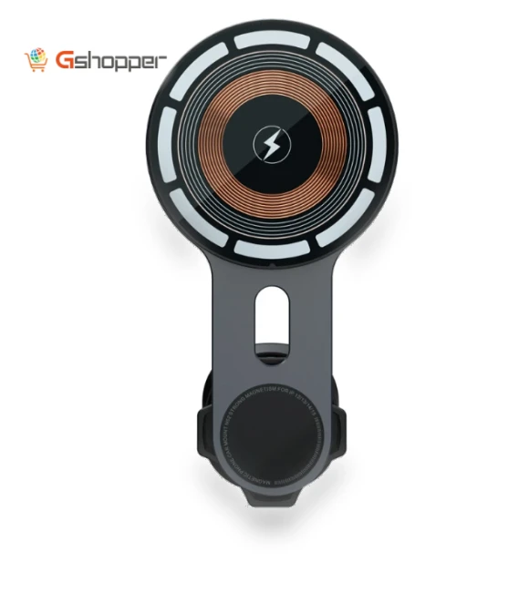 Magnetic Car Cordless Charger Mount with Atmosphere Lighting — Vehicle Phone Holders, iFORCE