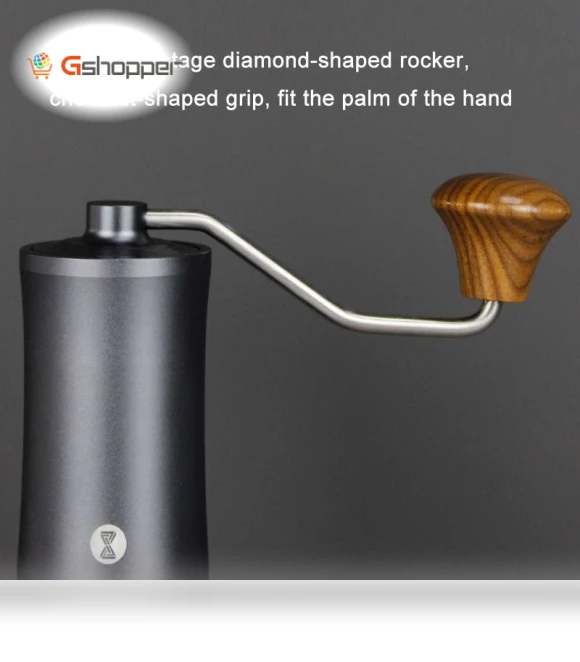 Manual Stainless Steel Core Dual Shaft Hand Crank Coffee Bean Grinder — Electric Blade Coffee Grinders