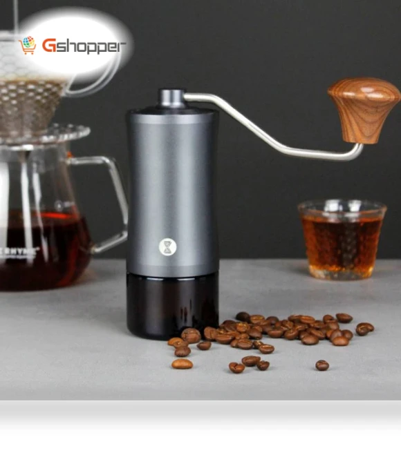 Manual Stainless Steel Core Dual Shaft Hand Crank Coffee Bean Grinder — Electric Blade Coffee Grinders