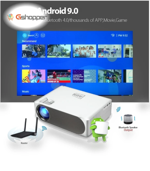 Mini Portable Home Theater LED HD Digital Projector — Home Theater Projectors, AUN