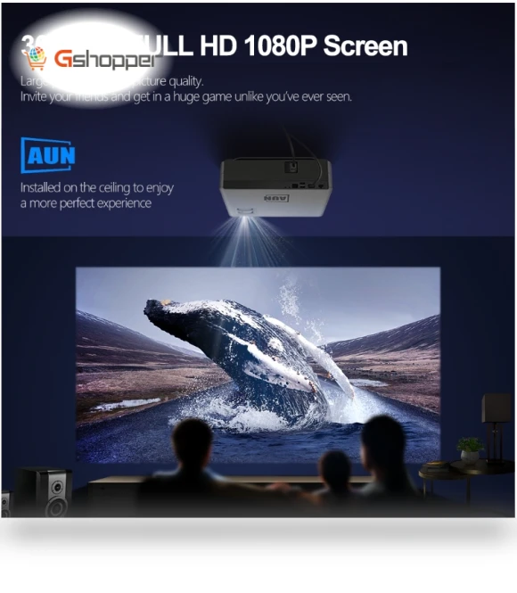 Mini Portable Home Theater LED HD Digital Projector — Home Theater Projectors, AUN