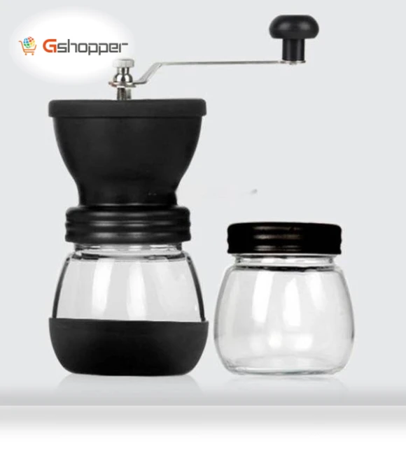 Portable Conical Burr Mill Manual Spice Herbs Hand Grinding Machine Coffee Bean Grinder with Seal Pot — Hand Coffee Grinders