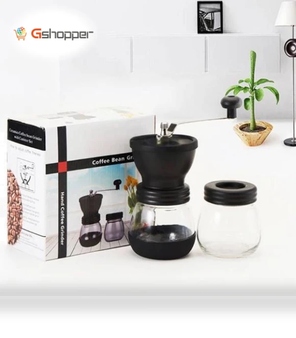 Portable Conical Burr Mill Manual Spice Herbs Hand Grinding Machine Coffee Bean Grinder with Seal Pot — Hand Coffee Grinders