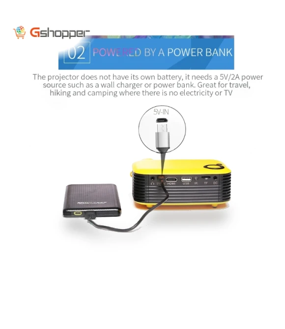 Portable Projector 800 Lumen LCD Home Theater Video Projector — Home Theater Projectors