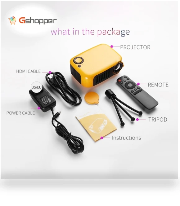 Portable Projector 800 Lumen LCD Home Theater Video Projector — Home Theater Projectors
