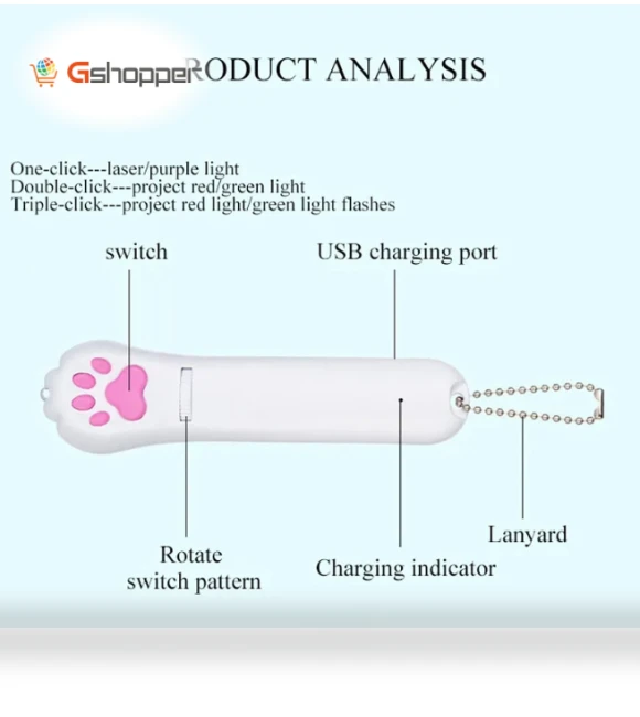 Rechargeable Projector Cat Toy Laser — Cat Playthings