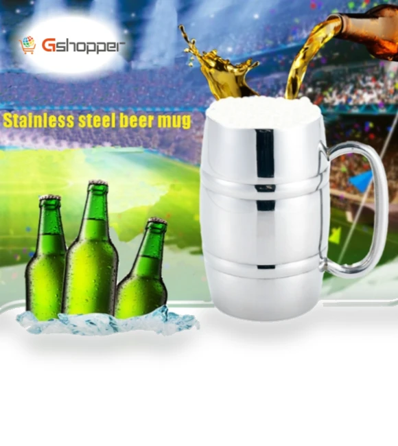 Stainless Steel Beer Mug — Coffee & Tea