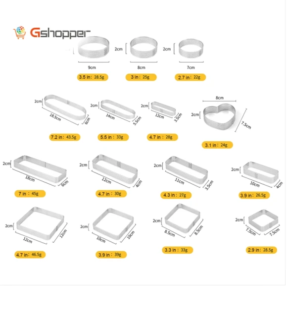 Stainless Steel Mousse Ring — Cake Rings