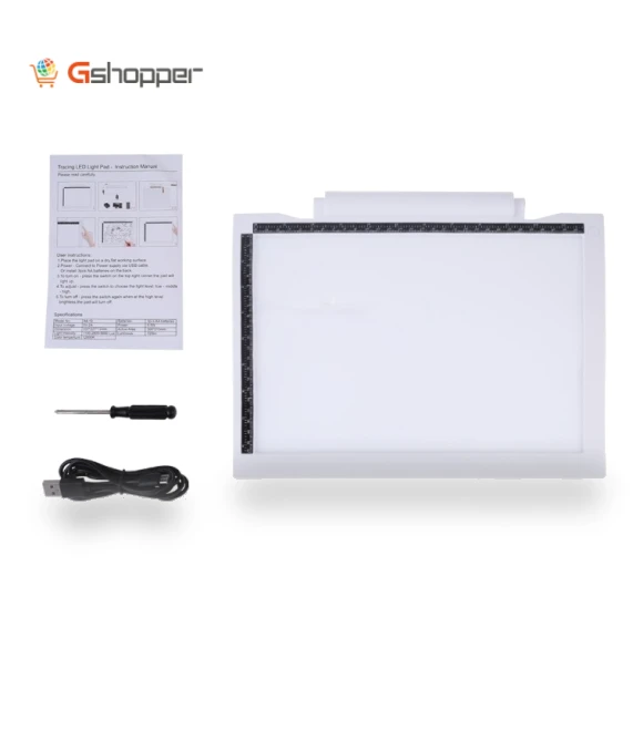 Three Level of Brightness Dimmable A4 LED Drawing Sketchpad Light Pad — Light Boxes
