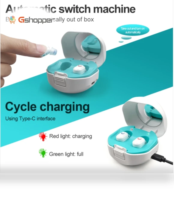 TWS Ear Sound Amplifier Hearing Aid with Charging Bay — Hearing Support