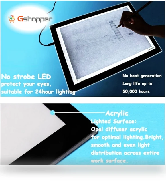Ultra Thin Adjustable USB LED Light Board Light Tracing Pad — Light Boxes, Huion