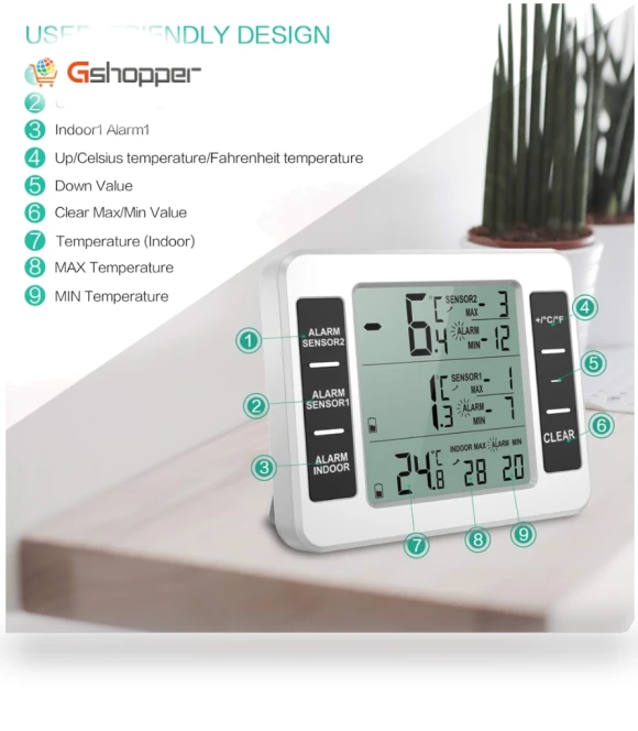 Wireless Indoor Outdoor High-Precision Thermometer — Home Climate Control
