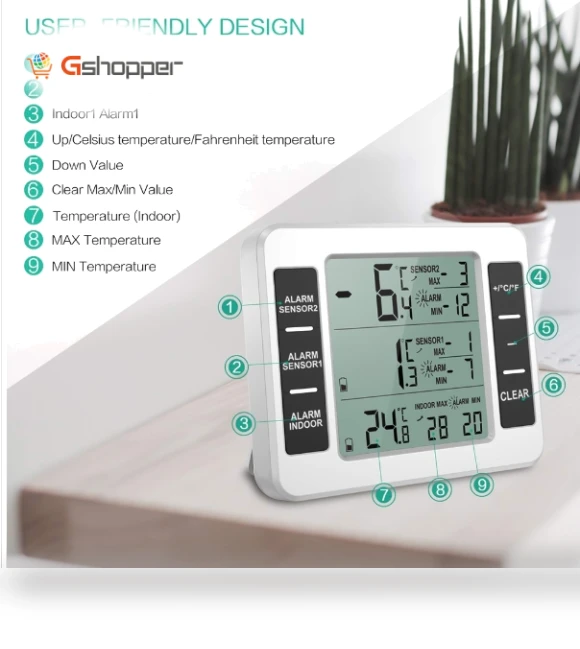 Wireless Refrigerator Thermometer — Refrigerator