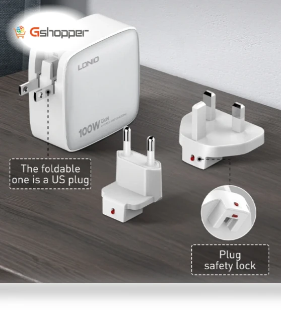 100W 4-Port USB PD Charger — Chargers, LDNIO