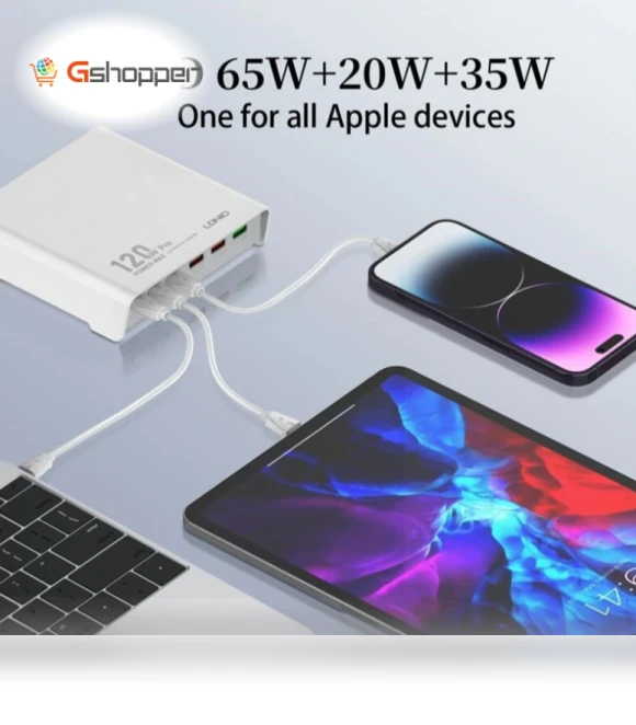120W 6-Port USB Charger — Power Hubs, LDNIO
