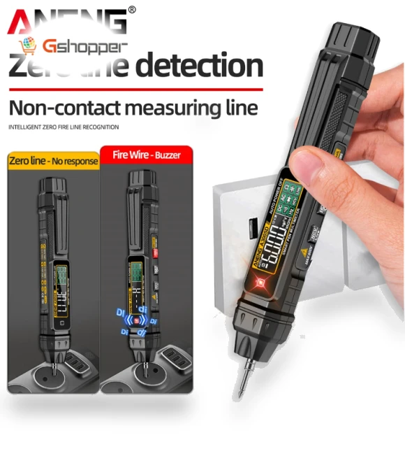 2-in-1 Multimeter Test Pen with VA Color Display — Electrical Testers, ANENG