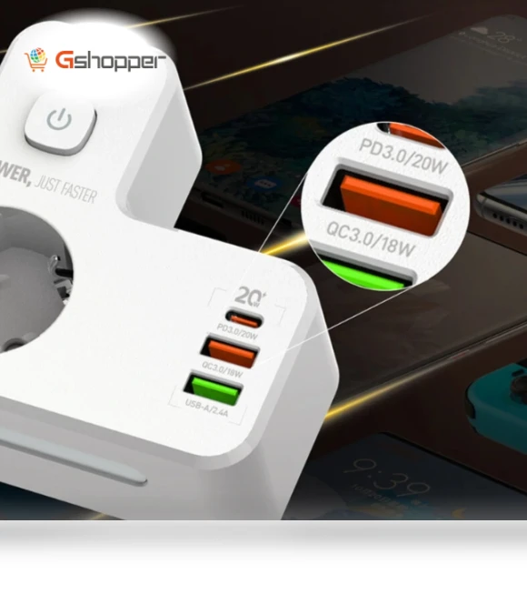 20W 5-Port USB PD Charger — Chargers, LDNIO