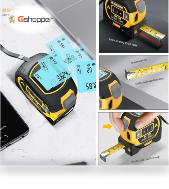 3-In-1 Infrared Laser Tape Measuring — Laser Distance Measuring Tools, Measurin