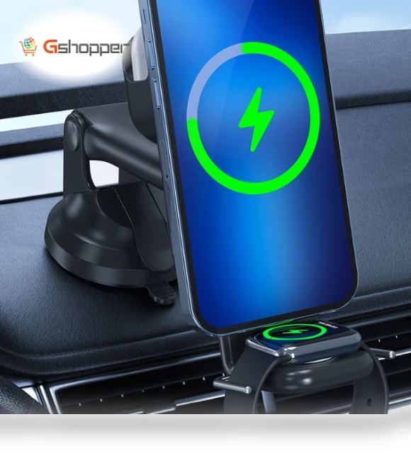 3 in 1 Wireless Charging Bracket for Magsafe Magnetic Watch Headset — Chargers, Baseus