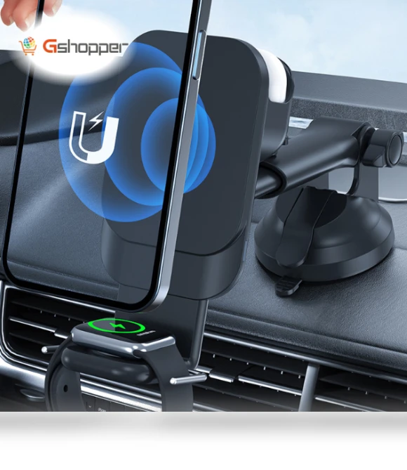 3 in 1 Wireless Charging Bracket for Magsafe Magnetic Watch Headset — Chargers, Baseus