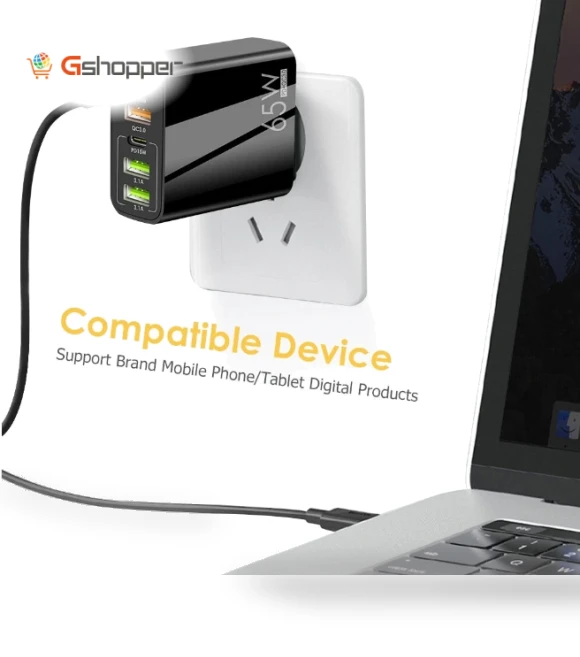 65W 5-Port USB PD Charger — Chargers