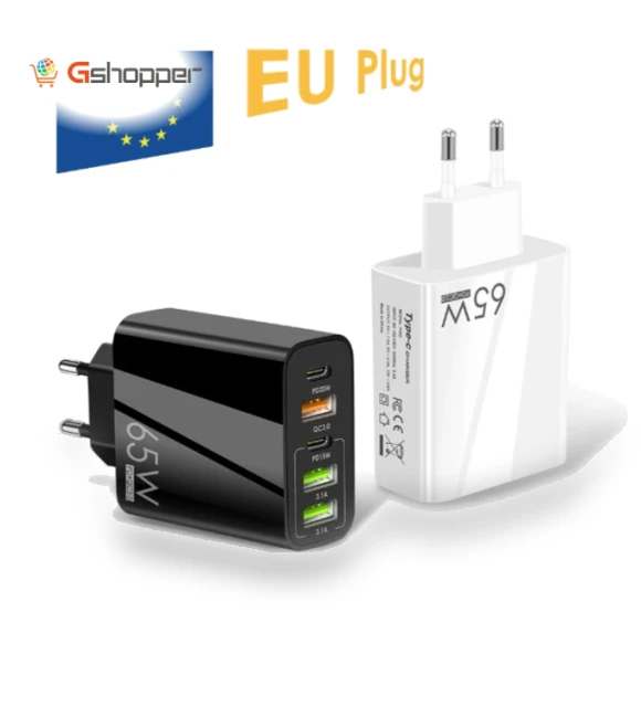 65W 5-Port USB PD Charger — Chargers
