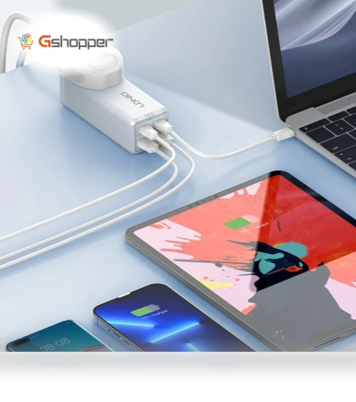 65W USB C Charger 4 Ports USB Output Desktop Power Strip — Chargers, LDNIO