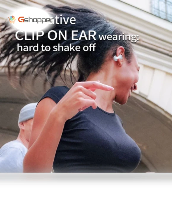 Bluetooth Clip-on Open Ear Headphones — Over-Ear Headphones, Coowoo