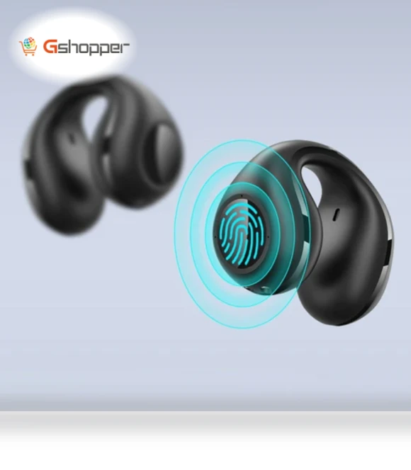 Bluetooth Clip-on Open Ear Headphones — Over-Ear Headphones, Coowoo