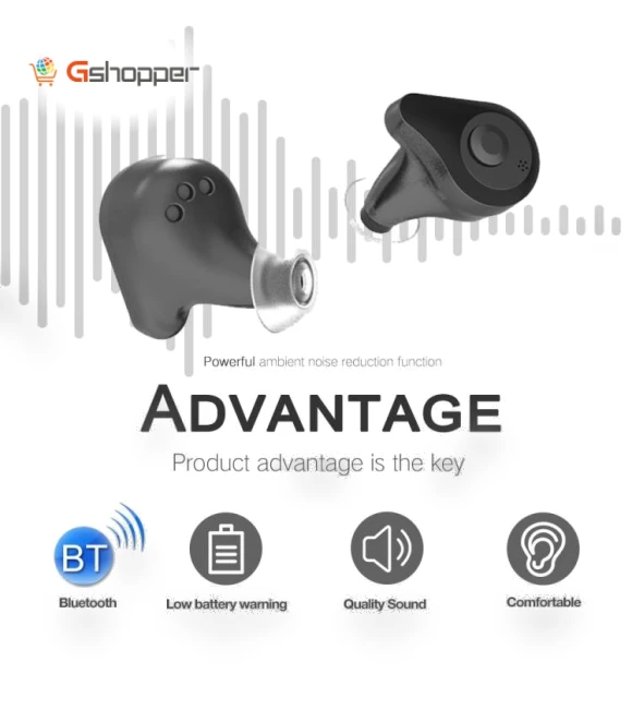 Bluetooth Hearing Aid Sound Amplifier — Hearing Support, MELING
